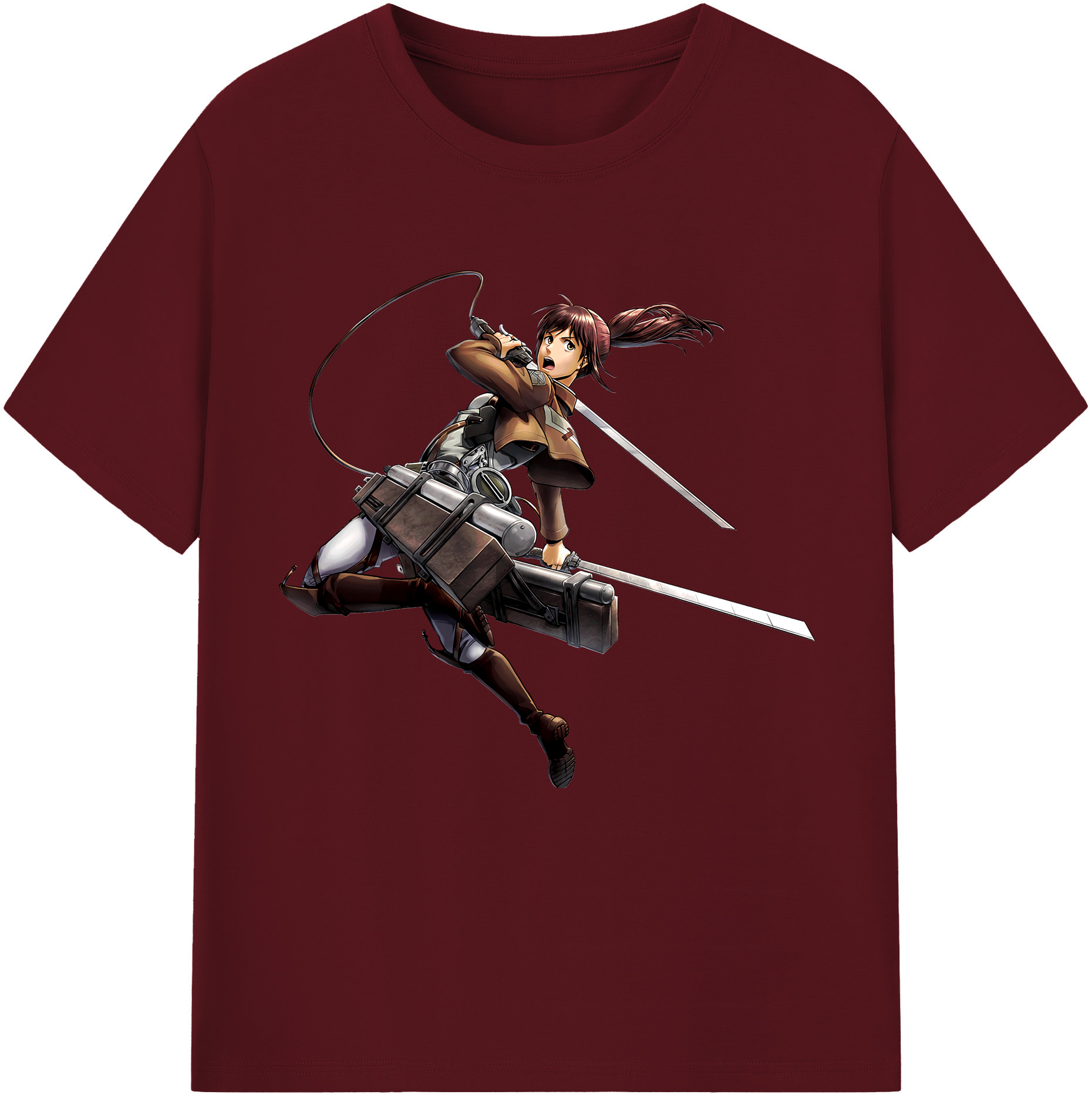 （画像用） 進撃の巨人 サシャ·ブラウス Attack on Titan Sasha Blaus 綿100％半袖Tシャツ（フロントプリント）